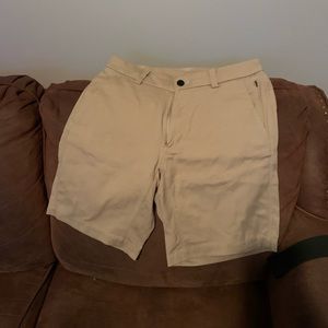 Khaki lululemon shorts